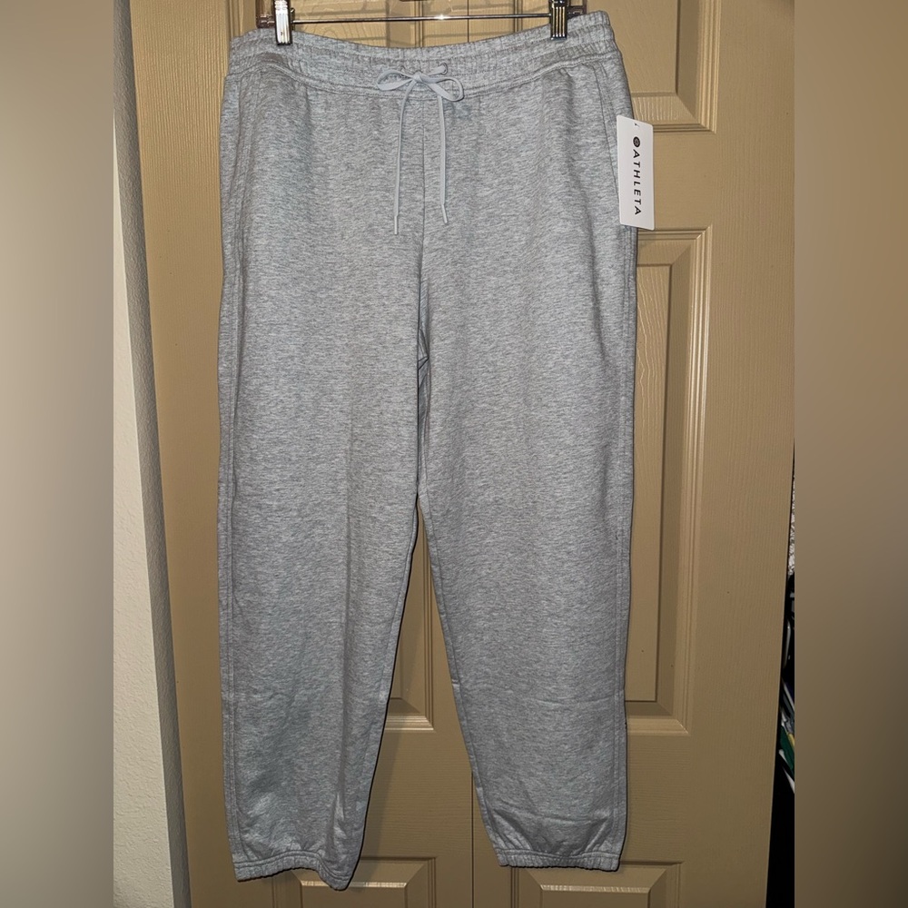 Athleta RetroTerry Midrise Jogger in Gray